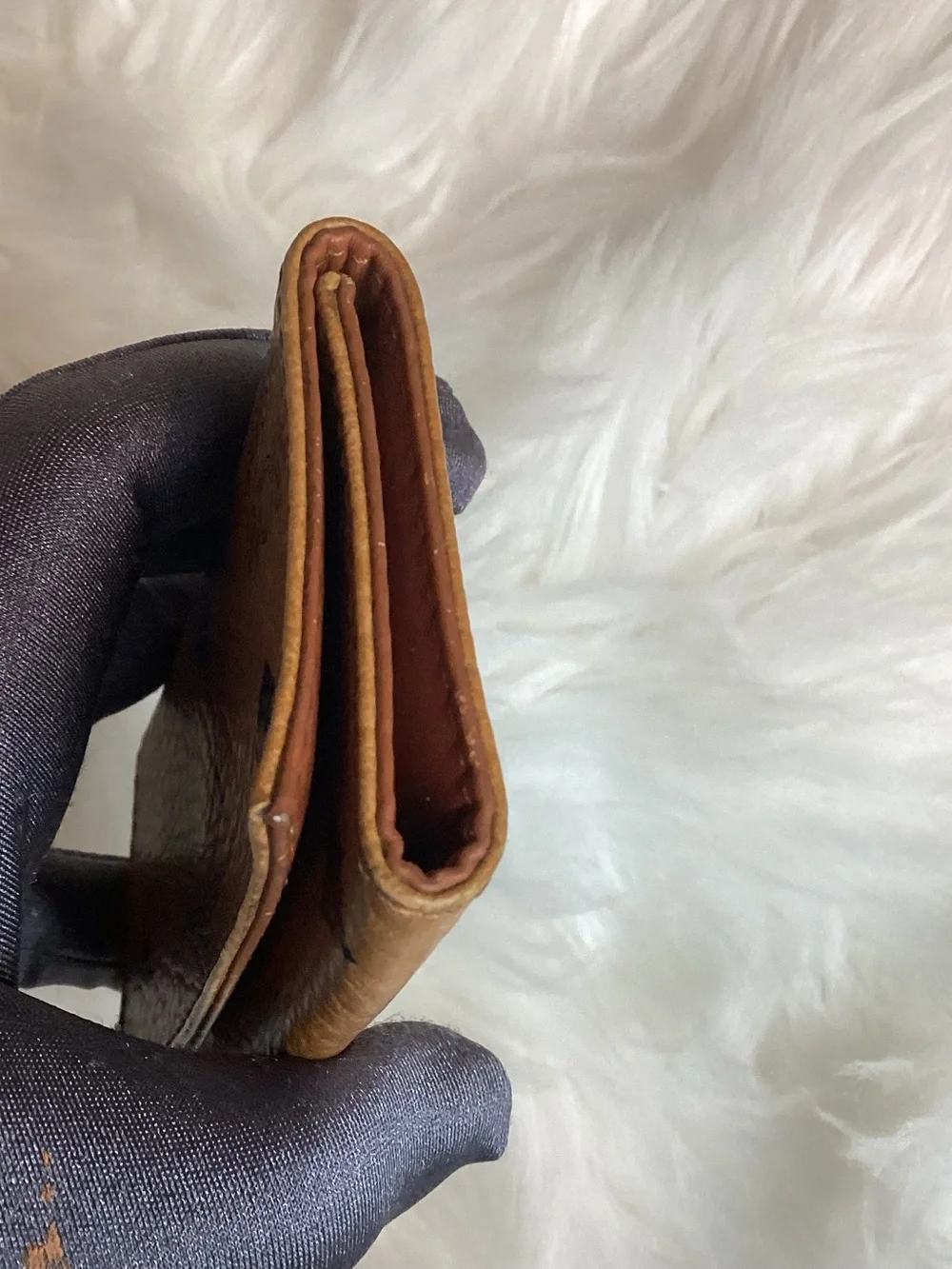 MCM Cognac Visetos Logo 4 keyholder